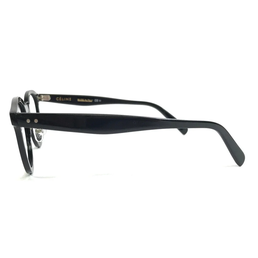Celine Eyeglasses Frames CL41460 807 Shiny Black Round Full Rim 43-24-145